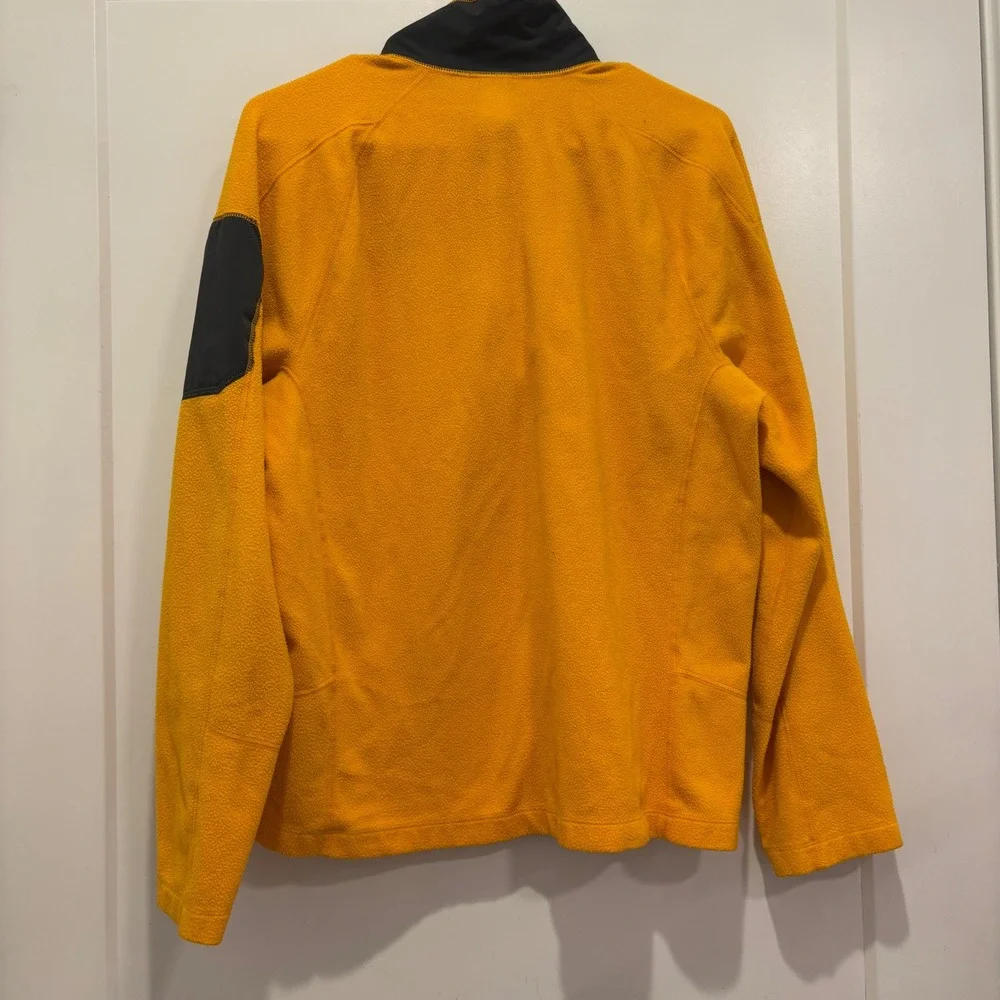 The North Face Mens Yellow 1/4 Zip Fleece Pullover Jacket Medium 8/12